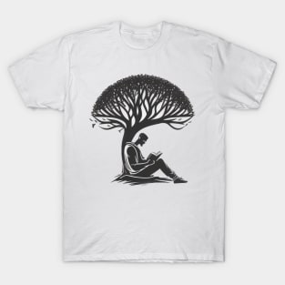 Book Reading under a Tree - Designs for a Green Future T-Shirt